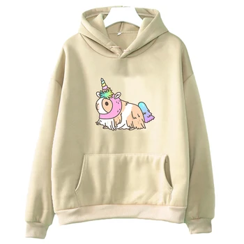 Domačih prašička Živali Harajuku Hoodie ŽENSKE Risanka Kawaii/Cute Anime Sweatwear Nekaj Majica Ročno poslikano Vzorci