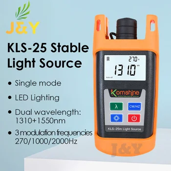 Komshine KLS-25M Optični Stabilen Vir Svetlobe Vlakna PON Moči Meter 850/1310/1550nm Optic Cable Tester SM MM OPM z LED Luči