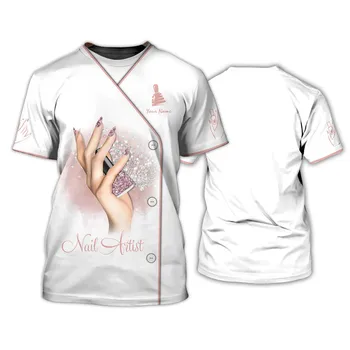 Poletje moška T-Shirt Moda Manicurist Osebno 3D Tiskanja Unisex Priložnostne Ulica, Hip Hop Harajuku T-Shirt