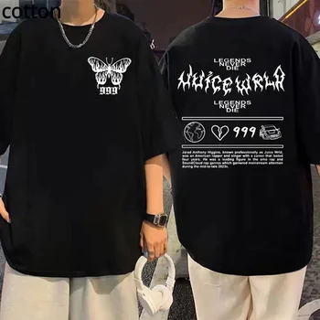 Trend Rapper Wrld Glasbeni Album Graphic Majica s kratkimi rokavi Moški Ženske Hop Letnik Prevelik T-shirt Priložnostne Poletje Modni T-majice
