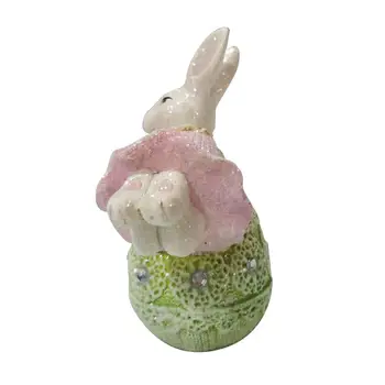 Zajec Velikonočni Zajček Jajce Hare Figur Srčkan Smolo Plovila, Dnevna Soba Dekoracijo Daril